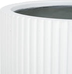 SAFAVIEH Outdoor Collection Lucca White Cement Planter Pot Set of 2