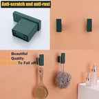 RANDOM Dark Green Towel Hooks for Bathrooms Square Shower Hooks Stainless Steel Wall Mount Coat Hooks.96009-8DKG