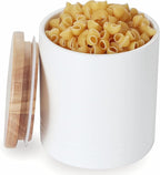LEETOYI Ceramic Food Storage Jar with Seal Lid, Serving for Ground Coffee, Tea, Sugar, Salt and More - 31 Oz (White)