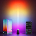 Corner Floor Lamp, RGBCW Smart Floor Lamp, 16 Million Colors, Music Sync, 1500lm, 2700-6500K, LED Corner Lamp with Alexa & Google Compatible, Led Floor Lamps for Living Room Bedroom Gaming