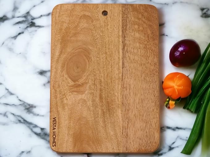 Vesta Homes Wooden Cutting/Chopping/Serving Board, Platter for Vegetables, Cheese and Charcuterie | Mango Wood | 11 * 8 Inches | Handcrafted in India