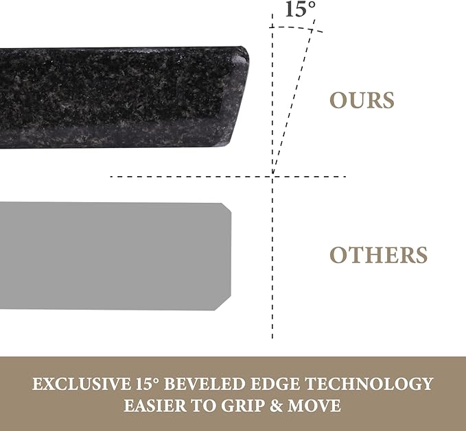 Koville Norwegian Natural Granite Cutting Board for Kitchen, 16x20inch Extra Large Hand Crafted Stone Slab for Cheese, Charcuterie, Pastry Board - Gift for Wedding, House Warming