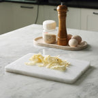 Koville African Natural Marble Cutting Board for Kitchen, 12x8inch Hand Crafted Marble Slab for Cheese, Charcuterie, Pastry Board - Wedding Gift, House Warming Gift