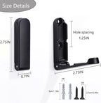 4Pcs Folding Coat Hooks, Zinc Alloy Folding Wall Hook for Hanging Coat Scarf Hat Robe Key Purse, Foldable Invisible Hook with Screws (Black)