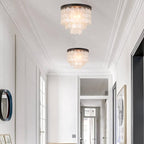 ALICE HOUSE 14-inch Capiz Shell Ceiling Light, Antique Bronze Finish, 3 Light Flush Mount Light for Bedroom, Kitchen, Entryway AL1701-S3