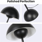 Black Floor Lamp for Living Room, 66'' Industrial Standing Lamp with Unique Metal Shade&Base Reflecting Light Tall Retro Lamp for Bedroom, Black