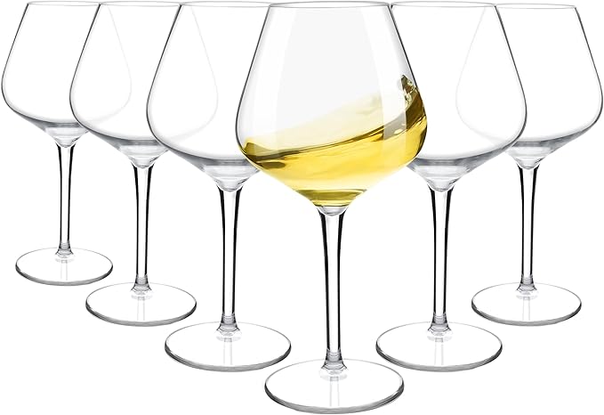 Tritan-Plastic Floating Red Wine Glasses for Pool Set of 6, 18 oz Holiday Drinkware Durable Wine Glasses with Long Stem, Ideal for Home, Party, Wedding, Beach