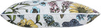 Water Resistant Outdoor Lumbar Pillows for Patio Furniture,12x20 Inch Decorative Pillows Set of 2 with Insert,Hidden Zipper Headrests for Sofa Couch Chair(Butterfly Flower)