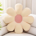 Sioloc Flower Pillow, Shaped Throw Pillow Butt Cushion Floor Seating Cushion, Cute Room Decor & Plush Pillow for Bedroom Sofa Chair (Beige, 23.6" ), 1 Count (Pack of 1)