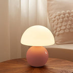 Mushroom Lamp Desk Lamp for Bedroom,Table Bedside Small Lamps for Living Room,Mushroom Decor Cute Mini Modern Mid Century Lamps for Night Stands,Unique Aesthetic Home Living Room Decor(Pink)