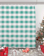Vandarllin Rustic Green White Buffalo Check Plaid Pattern Shower Curtain, Farmhouse Shower Curtains Set with Hooks, Waterproof Fabric Bathroom Curtains Decor Home Accessories,72 X 84 Inch Extra Long