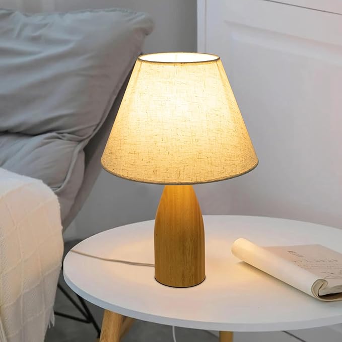 Eapmic Table Lamp,Bedside End Table Lamp Modern Nightstand Desk Lamp Geometric Lamp with Shade for Living Bedroom Office(Modern,Style 3)