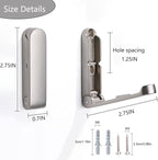 4Pcs Folding Coat Hooks, Zinc Alloy Folding Wall Hook for Hanging Coat Scarf Hat Robe Key Purse, Foldable Invisible Hook with Screws (Silver)