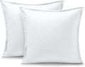 Bare Home Euro Pillow Sham Covers - Set of 2 - Premium 1800 Ultra-Soft Microfiber - Double Brushed - Bed Pillow Shams - Pillows Not Included (Set of 2, White)