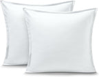 Bare Home Euro Pillow Sham Covers - Set of 2 - Premium 1800 Ultra-Soft Microfiber - Double Brushed - Bed Pillow Shams - Pillows Not Included (Set of 2, White)