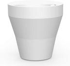 Crescent Garden Rim TruDrop Planter, Self-Watering Plant Pot, 18-Inch (Alpine White)