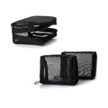 patu Portable Mini Zipper Mesh Bags, Size S, 5" x 4" x 2", 3 Pieces, Beauty Makeup Lipstick Cosmetic Accessories Organizer, Small Travel Kit Storage Pouch, Black