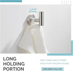 Angle Simple Robe Towel Hook, SUS 304 Stainless Steel Bathroom Hand Towel Coat Hook for Wall, Brushed Nickel