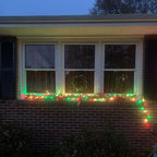 GlowVibe Red White and Green Christmas Lights, 19ft 70 LED Faceted C5 Glass Bulb Outdoor String Lights, Extendable Green Wire for Indoor Xmas Tree Garden Patio 120V ETL Certified