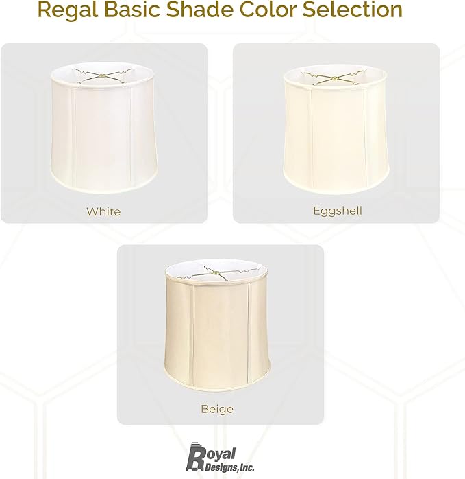 Royal Designs, Inc. BS-719-10BG-2 Drum Basic Lamp Shade, 9 x 10 x 10, Beige, 2-Pack