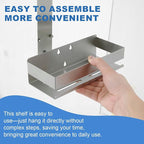 2-Tier Shower Caddy Over Shower Door - Shower Caddy Hanging Rack Organizer No Drilling, Brushed Nickel Stainless Steel Shower Shelf for Bathroom