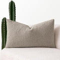 MIULEE Textured Boucle Throw Pillow Cover Light Brown Accent Solid Lumbar Pillow Case Decorative Soft Pack of 1 Couch Cushion Chair Sofa Bedroom Livingroom Home Decor,12x20 Inch