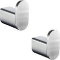 RANDOM Brushed Towel Hooks Bathroom Hardware Accessories Coat Hook 304 Stainless Steel Clothes Hook for Bath Kitchen Contemporary Hotel Style Wall Mounted 2 Pack. (Round, Brushed Steel).