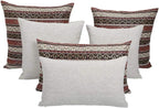 Boho Throw Pillow Covers Burgundy Red and Black Kilim - 20 x 20 Inches Decorative Diwan Pillows, Hippy Room Decor for Couch, Bohemian Outdoor Case for Farmhouse, Ethnic Shams, Patio