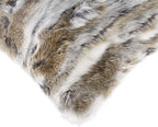 Rabbit Pelt Sofa Pillow Case Home Living Room for Decorative Fur Cushion Cover Throw Pillows Covers Case (Yellow) 16in×16in