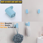 RANDOM Clear Sky Blue Towel Hooks for Bathrooms Round Shower Hooks Stainless Steel Wall Mount Coat Hook.96026-8CKB