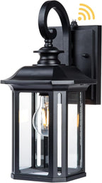 JYZ Dusk to Dawn Outdoor Wall Lighting, Exterior Porch Light Fixture, Waterproof Outdoor Wall Mount Lantern, Classic Black Sconce Lamp Outside for House Doorway Garage Patio Yard