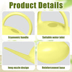 ZXJ Small Plastic Watering Can - 1/4 Gallon - for Home Plant Garden - Yellow