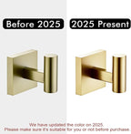 KOKOSIRI Robe Hooks Bathroom Towel Coat Hook for Bath Kitchen Wall 2 Pack Brushed Gold Stainless Steel B1013BG-P2