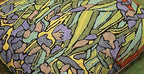 Van Gogh Irises Pillow Cover Green Floral Pillowcase Needlepoint Flower Chair Cushion Accent Botanical Flowery Outdoor Cushions Plant Hand Embroidered Wool Size 18x18