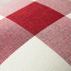 MIULEE Pack of 2 Christmas Farmhouse Checkers Buffalo Plaids Polyester Linen Soft Soild Square Porch Throw Pillow Covers Home Decor Cushion Case for Sofa Bedroom Outdoor 20 x 20 Inch Red and White