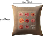 Charlotte Home Furnishings Floral Decorative Throw Pillow Cover 19x19 in, Roses LII French Country Couch Pillow Case, Home Decor Cozy Tapestry Cushion Cover, European Cotton Jacquard Woven