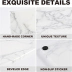 Natural Marble Cutting Boards for Kitchen - 12" x 8" Multi-Purpose Pastry Marble Tray Cheese Board Marble Slab for Counter, Bathroom Perfume Tray Jewelry Candle Plate (Arabescato)