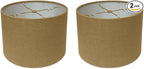 Royal Designs, Inc. HB-610-16BL-2 Shallow Drum Hardback Lamp Shade, 15 x 16 x 10, Burlap, 2-Pack