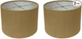 Royal Designs, Inc. HB-610-12BL-2 Shallow Drum Hardback Lamp Shade, 11 x 12 x 8.5, Burlap, 2-Pack