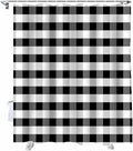 Vandarllin Rustic Black White Buffalo Check Plaid Pattern Shower Curtain, Farmhouse Shower Curtains Set with Hooks, Waterproof Fabric Bathroom Curtains Decor Home Accessories,72 X 72 Inch Long