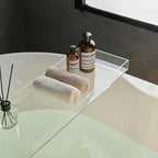 Clear Bathtub Tray AcrylicTub Rack - Bath Tub Shelf for Bathroom to Hold Book, Phone, Candle, Wine & Tablet - Waterproof Caddy Bathroom Accessories, Beelee BA0033