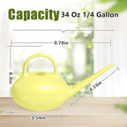 Plant Watering Can - for Indoor Plant Garden - 1/4 Gallon - Yellow