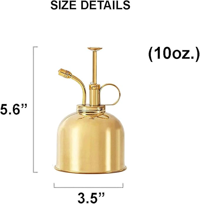 Watering Can Indoor Plants - Brass Plant Mister - Stylish and Rust Resistant Watering Cans for Healthy Hydration - Prevents Overwatering