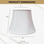 Royal Designs Modified Bell Lamp Shade - White - 11 x 18 x 13.5