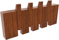 Wall Mounted Piano Key Hanger | Flip Style Hook | Entrance Wall Art Hook, Made of Oak Wood (3 Times Painted, 4 Times Polished) (Walnut, 4Hooks)