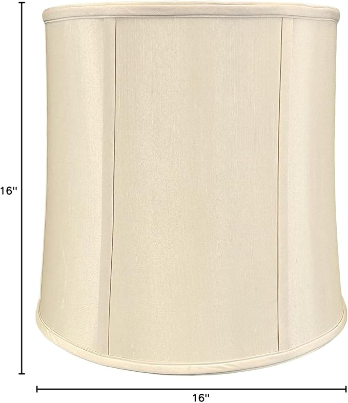 Royal Designs, Inc. BS-719-16BG Basic Drum Lamp Shade, 15" x 16" x 16", Beige