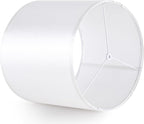 Silver-White Drum Lamp Shades Set of 2 Large Lampshade 16``Top x 16``Bottom x 12``High(Spider) Modern Lamp Shade for Table and Bedside Lamp - Lampshade Replacement ampshade