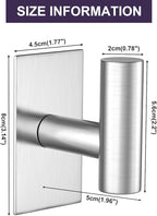 VAEHOLD Wall Towel Hooks, Heavy Duty Sticky Holder Waterproof Towel Hooks for Hanging Coat, Clothes, Closet Hook Wall Mount for Kitchen (Silver, 4 Pack)