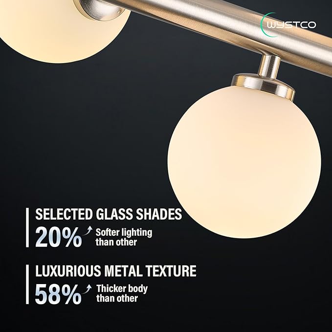 16-Light Globe Sputnik Chandelier, Mid Century Modern Light Fixture Over Table, Nickel Linear Chandeliers for Dining Room and Kitchen Island (Milk White Glass Bubble Shades, 40 Inch)