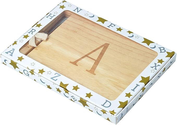 Miicol Wood Charcuterie Board, Monogram Cheese Board 10 Inch, Personalized Initial Cutting Board with Spreader, Unique Housewarming Gift, Ideal for Kitchen, Home, Letter A